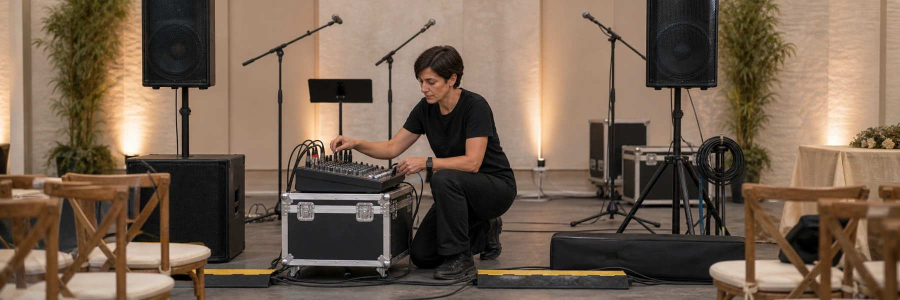 alquiler de amplificación y accesorios de audio