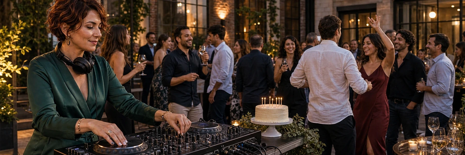 Banner fotografico per DJ per festa privata - Lyrium, artisti e servizi per eventi.